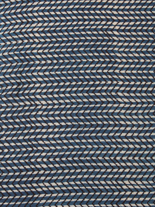 Indigo Black Hand Block Printed Cotton Fabric Per Meter - F001F2469