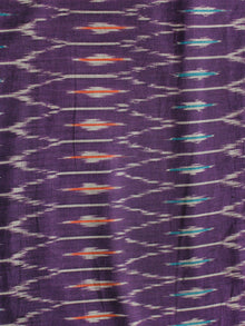 Purple Grey Orange Pochampally Hand Weaved Ikat Mercerised Cotton Fabric Per Meter - F002F1980