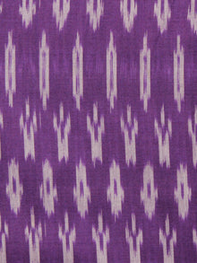 Purple Grey Pochampally Hand Weaved Ikat Mercerised  Fabric Per Meter - F002F1437