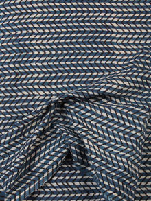 Indigo Black Hand Block Printed Cotton Fabric Per Meter - F001F2469