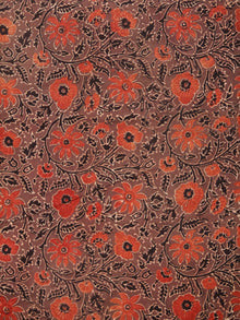 Brown Red Black Beige Ajrakh Hand Block Printed Cotton Fabric Per Meter - F003F1769
