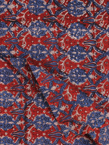 Red Indigo Hand Block Printed Cotton Fabric Per Meter - F001F2158