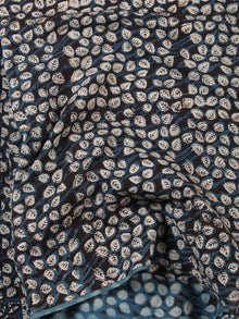 Indigo Black Hand Block Printed Cotton Fabric Per Meter - F001F2471