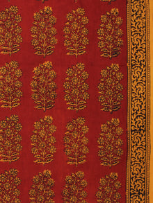 Rust Mustard Bagh Printed Cotton Fabric Per Meter - F005F2089