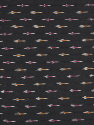Black Ivory Multi Color Pochampally Hand Weaved Ikat Fabric Per Meter - F0916750