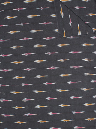 Black Ivory Multi Color Pochampally Hand Weaved Ikat Fabric Per Meter - F0916750