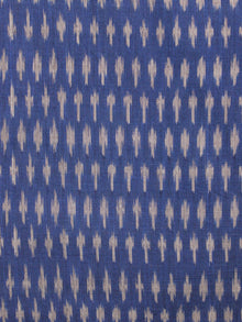 Indigo Grey Pochampally Hand Weaved Ikat Mercerised Fabric Per Meter - F002F1440