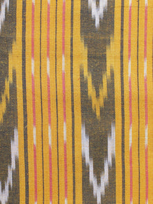 Yellow grey Pink Pochampally Hand Weaved Ikat Fabric Per Meter - F003F1247