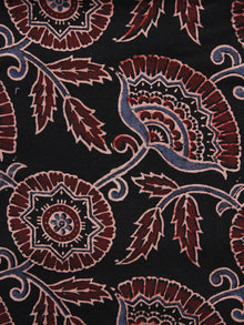 Black Baby Pink Maroon Ajrakh Hand Block Printed Cotton Blouse Fabric - BPA063