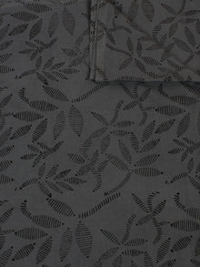 Grey Black Hand Block Printed Cotton Cambric Fabric Per Meter - F0916129