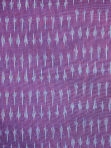 Purple Grey Pochampally Hand Weaved Ikat Mercerised Cotton Fabric Per Meter - F002F1023