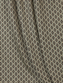 Pista Green Black Golden Block Printed Cotton Fabric Per Meter - F001F2396