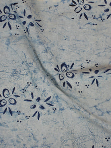 Indigo Hand Block Printed Cotton Cambric Fabric Per Meter - F0916114