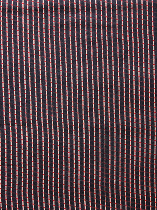 Black Red Ivory Ajrakh Hand Block Printed Cotton Fabric Per Meter - F003F1543