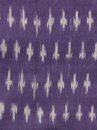 Purple Grey Hand Weaved Ikat Mercerised  Fabric Per Meter - F002F1441