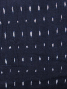 Indigo Ivory Pochampally Hand Woven Ikat Cotton Fabric Per Meter - F002F1443