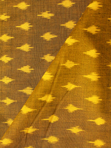 Mustard Yellow Pochampally Hand Weaved Ikat Mercerised Cotton Fabric Per Meter - F002F1987