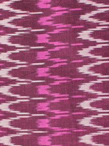 Wine Red Pink White Pochampally Hand Weaved Ikat Mercerised Cotton Fabric Per Meter - F002F1989