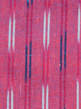 Lavender Blue White Pochampally Hand Woven Ikat Cotton Fabric Per Meter - F002F1446