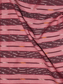 Maroon Pink Red Ivory  Pochampally Hand Weaved Ikat Fabric Per Meter - F0916756