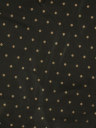 Green Gold Block Printed Cotton Fabric Per Meter - F001F2202