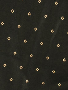 Green Gold Block Printed Cotton Fabric Per Meter - F001F2202