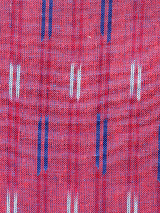 Lavender Indigo White Pochampally Hand Woven Ikat Cotton Fabric Per Meter - F002F1448