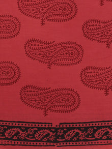 Magenta Pink Red Bagh Printed Cotton Fabric Per Meter - F005F2099