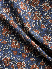 Indigo Black Brown Ivory Hand Block Printed Cotton Fabric Per Meter - F001F1378