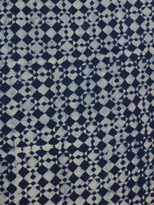Indigo White Hand Block Printed Cotton Cambric Fabric Per Meter - F0916010