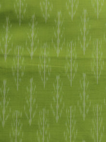 Green Ivory Pochampally Hand Weaved Ikat Mercerised Cotton Fabric Per Meter - F002F1024
