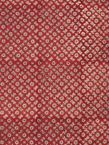 Rustic Red Hand Block Printed Cotton Fabric Per Meter - F001F2442