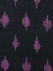 Black Onion Pink Pochampally Hand Weaved Ikat Mercerised Cotton Fabric Per Meter - F002F1855