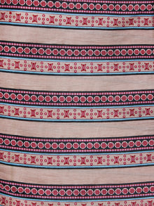 White pink black Hand Block Printed Cotton Fabric Per Meter - F001F1871