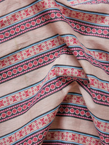 White pink black Hand Block Printed Cotton Fabric Per Meter - F001F1871