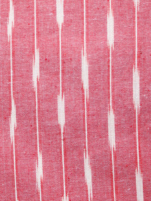 Coral Ivory Pochampally Hand Woven Ikat Cotton Fabric Per Meter - F002F1453