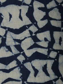 Indigo White Hand Block Printed Cotton Cambric Fabric Per Meter - F0916013
