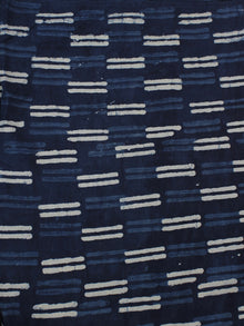 Indigo White Hand Block Printed Cotton  Cambric Fabric Per Meter - F0916032