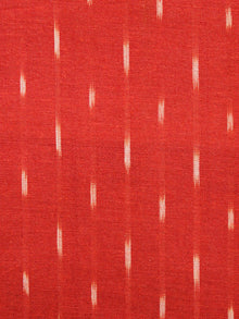 Red Ivory Pochampally Hand Woven Ikat Cotton Fabric Per Meter - F002F1460