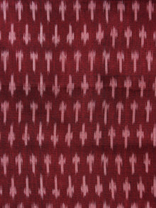 Maroon Ivory Hand  Weaved Ikat Mercerised  Fabric Per Meter - F002F1407