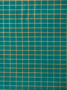 Green Golden Hand Block Printed Cotton Fabric Per Meter - F001F1996