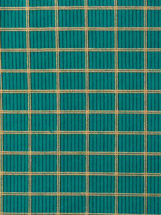 Green Golden Hand Block Printed Cotton Fabric Per Meter - F001F1996