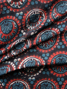 Black Brown Ivory Teal Blue Maroon Hand Block Printed Cotton Fabric Per Meter - F001F1727