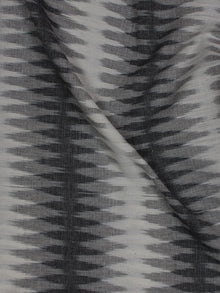 Ivory Grey Black Pochampally Hand Weaved Ikat Fabric Per Meter - F0916718