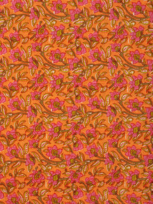 Light Orange Pink Hand Block Printed Cotton Fabric Per Meter - F001F2050