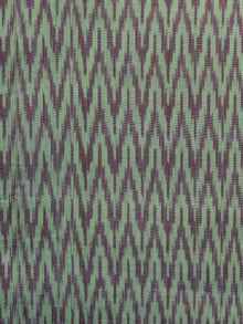 Green Wine Red Pochampally Hand Weaved Ikat Mercerised Fabric Per Meter - F003F1272