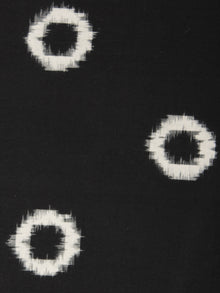 Black Ivory Pochampally Hand Weaved Double Ikat Circular Pattern Fabric Per Meter - F002F850