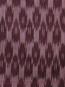 Maroon Ivory Pochampally Hand Woven Ikat Cotton Fabric Per Meter - F002F1463