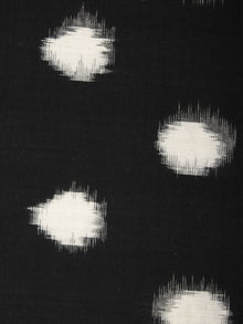Black Ivory Pochampally Hand Weaved Double Ikat Fabric Per Meter - F002F851