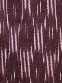 Maroon Ivory Pochampally Hand Woven Ikat Cotton Fabric Per Meter - F002F1463